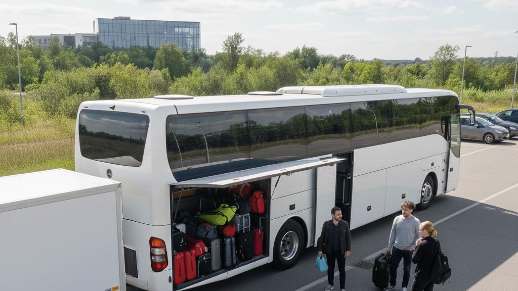 Large Bus with Trailers Budapest