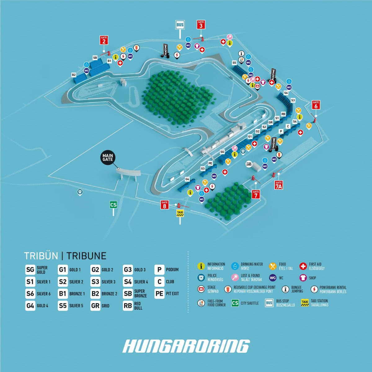 Hungaroring Circuit Track Layout