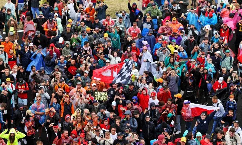 Massive crowds queuing at the Hungaroring F1 Hungarian Grand Prix