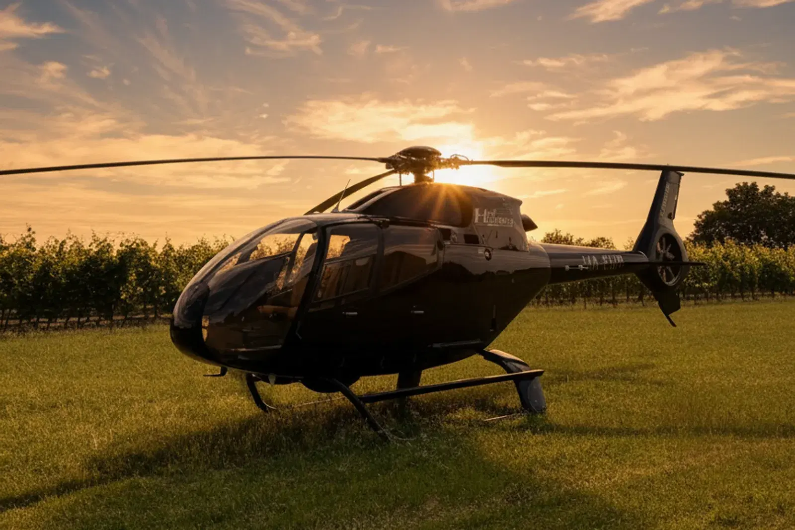 A private helicopter wine tour of Villány
