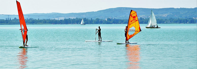 Lake Balaton is an excellent spot for surfers.
