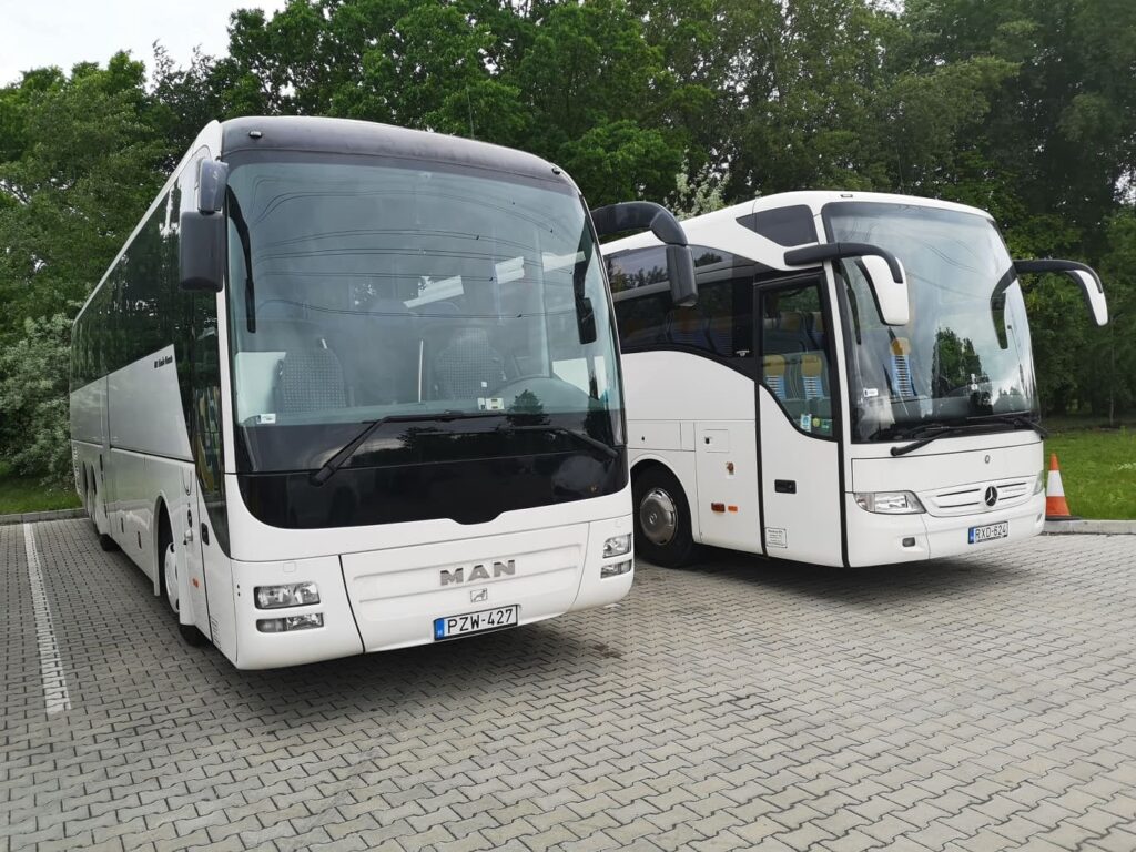Buses MAN and Mercedes Tourismo - comfortable buses for the travel with large tourist group