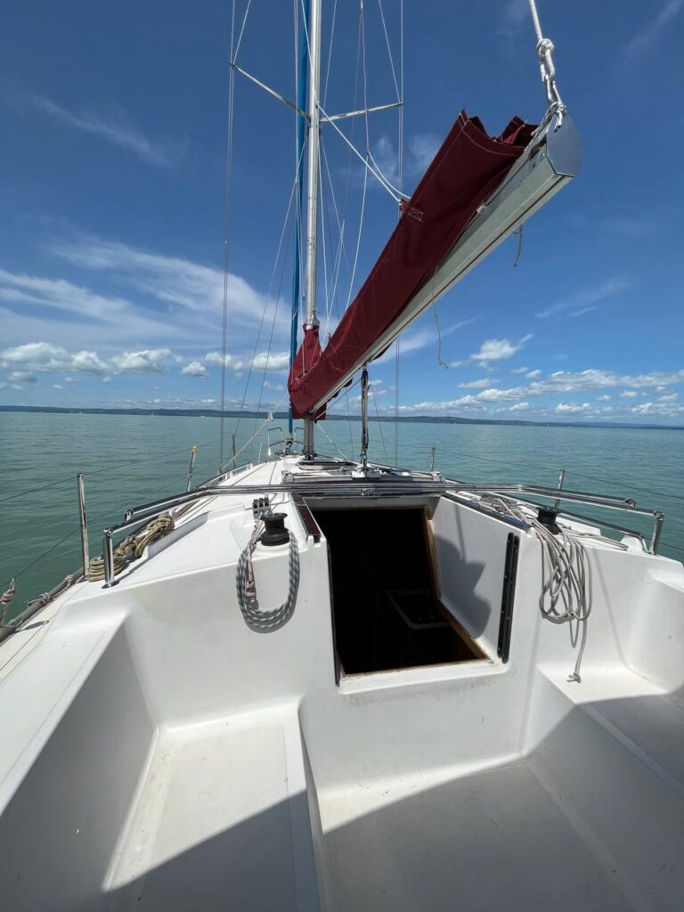 Siofok. Yacht club. Sailing on Balatron lake