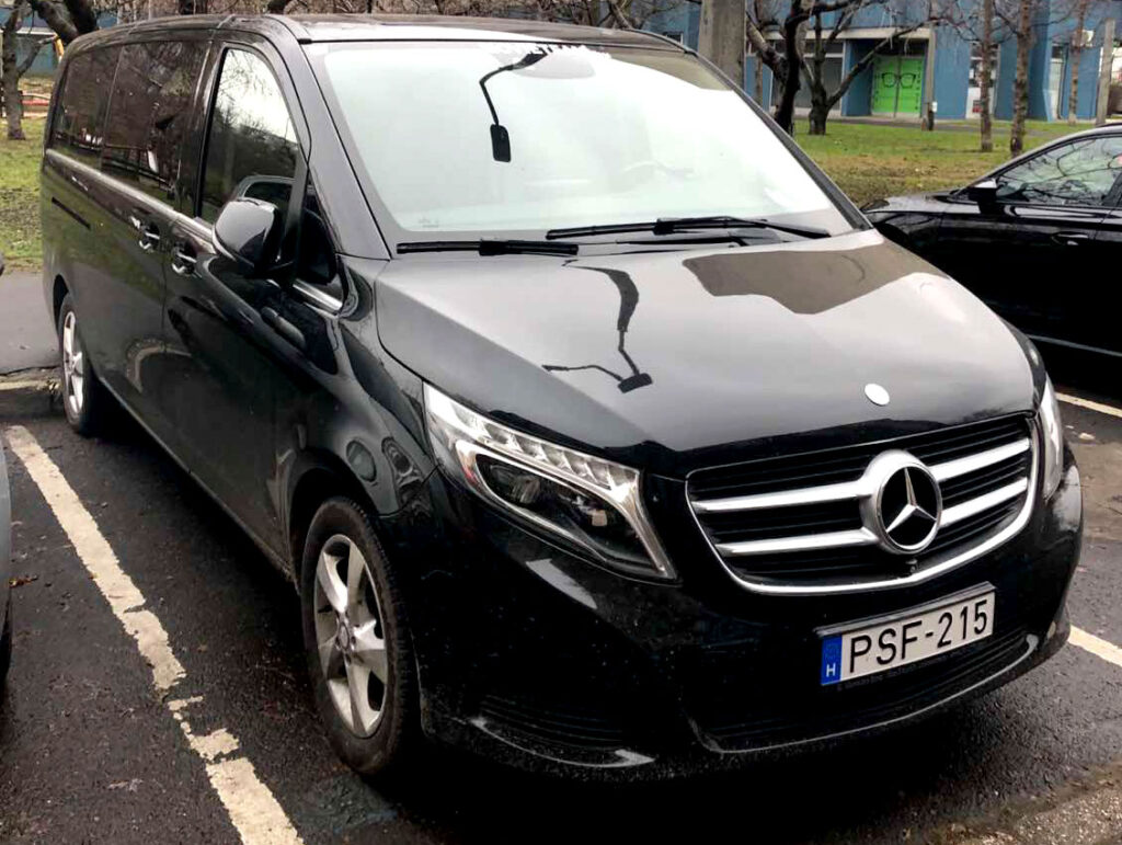 Business class Van - Mercedes V class. Comfortable journey from Budapest to Pécs. Private transfer.