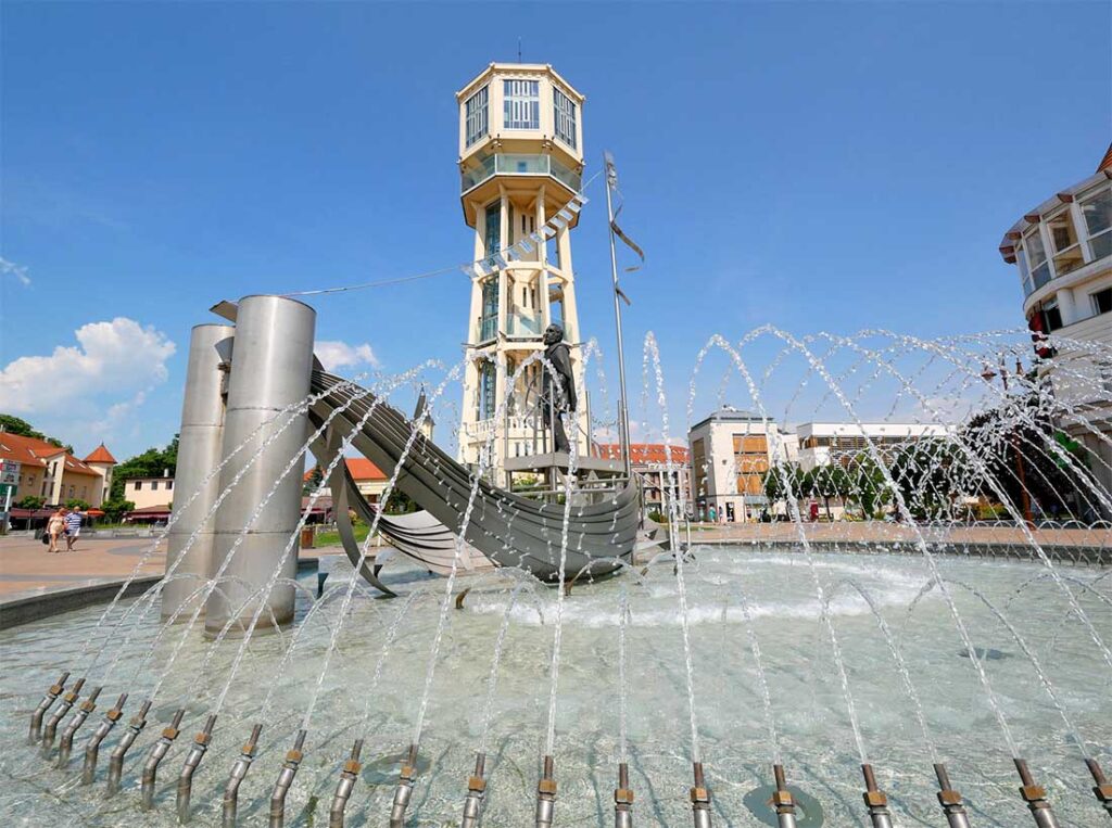 The Water Tower is considered a significant landmark in Siofok and is often featured in postcards