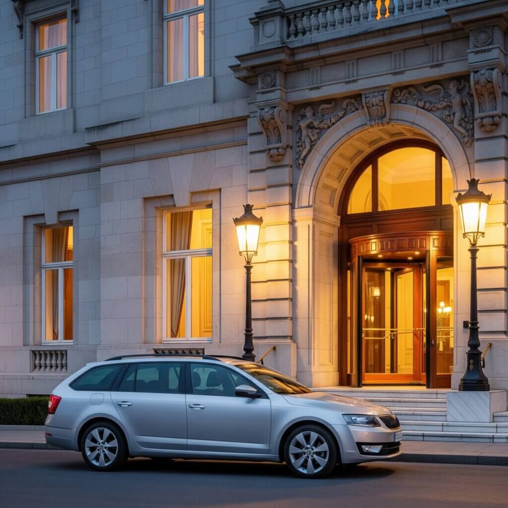 Skoda Octavia. Private Tour from Budapest to Bratislava via Győr