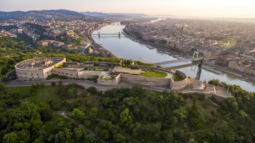 Gellért Hill & the Citadel – from this vantage point, you’ll get a perfect view of the famous Liberty Statue and the fortress walls that once protected the city.