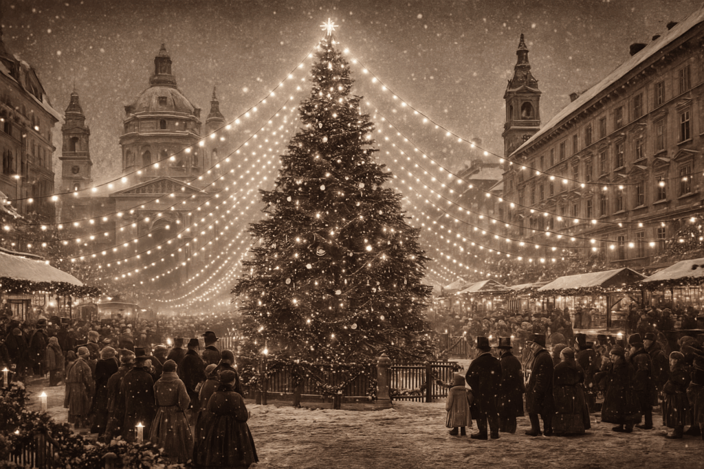 Christmas , old, celebration, Buda, Budapest