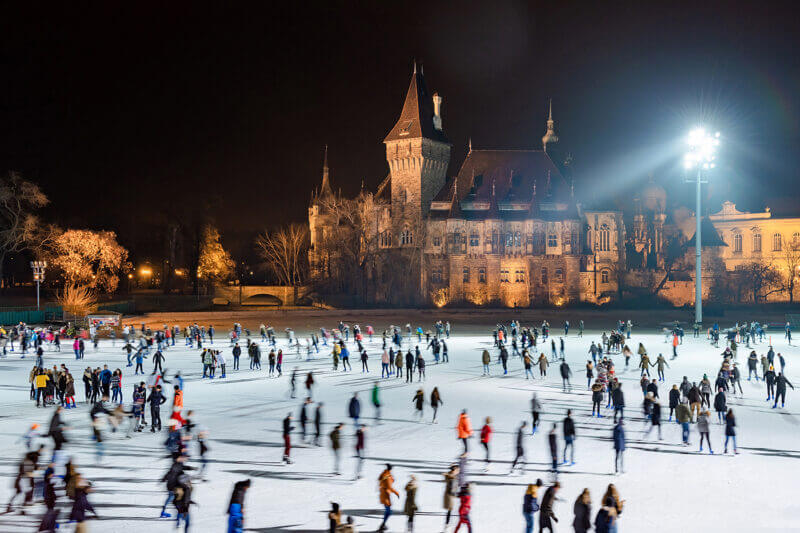 Ice Skating at Vajdahunyad Castle — A Winter Wonderland in Budapest