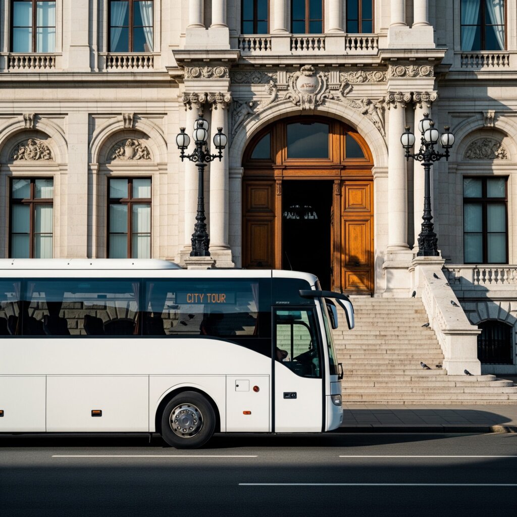 Up to 55 People Vehicle: Volvo, Setra, MAN, or Mercedes Tourismo (Large Coach)